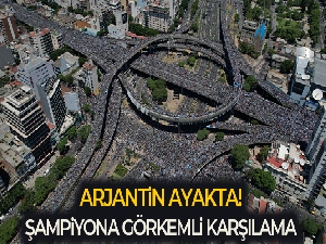 Dünya Şampiyonu Arjantin Milli Takımı'na görkemli karşılama