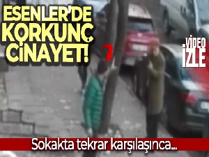 Esenler'de cinayet anı kamerada: Tartıştığı adamı bıçakladı