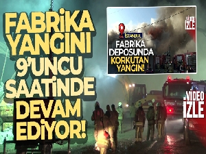 Eyüpsultan'daki fabrika yangını 9'uncu saatinde devam ediyor