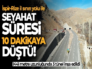 İspir-Rize il sınırı yolu ile seyahat süresi yarı yarıya azalacak