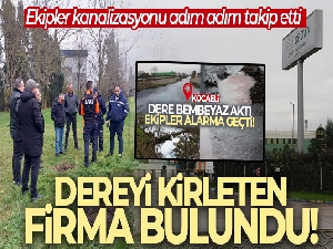Ekipler kanalizasyonu adım adım takip edip dereyi kirleten firmayı buldu
