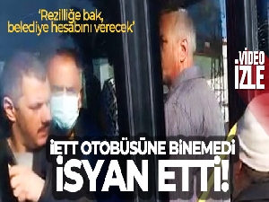 Hınca hınç dolu İETT otobüsüne binemedi isyan etti