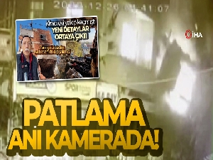 Avcılar'da kiracının yakıp kaçtığı evdeki patlama anı kamerada