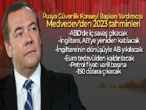 Rusya Güvenlik Konseyi Başkan Yardımcısı Medvedev'den 2023 tahminleri: 'ABD'de iç savaş çıkacak'
