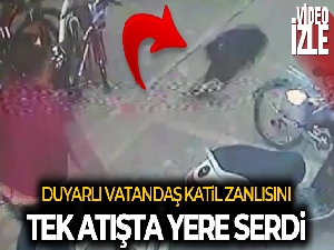 Kaçan saldırganı attığı bisiklet parçasıyla yakalatmıştı, o anlar kamera