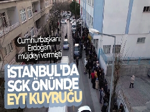 İstanbul'da SGK önünde EYT kuyruğu