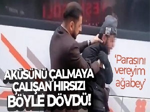 Esenyurt'ta aküsünü çalmaya çalışan hırsızı önce dövdü, sonra polise teslim etti