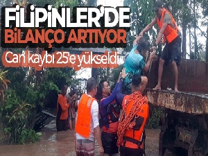Filipinler'deki sel felaketinde can kaybı 32'ye yükseldi