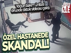 Elazığ'da özel bir hastanede sağlık çalışanları yoğun bakım ünitesi önünde tiktok videosu çekti