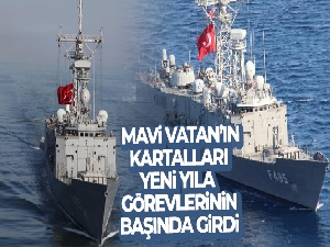 Mavi Vatan'ın Çelik Kalesi TCG Gediz'de yeni yıl manzaraları