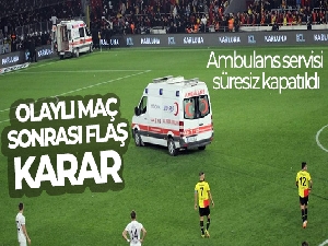 Olaylı maç sonrası flaş karar