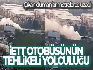 İETT otobüsünün tehlikeli yolculuğu kamerada