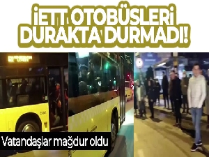 Sancaktepe'de İETT otobüsleri durakta durmadı, vatandaşlar durakta kaldı