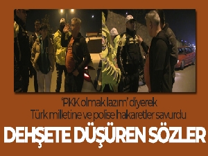 Dehşete düşüren sözler: 'PKK olmak lazım' diyerek, Türk milletine ve polise hakaretler savurdu