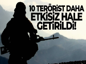 Taciz ateşi açan 10 PKK /YPG'li terörist etkisiz hale getirildi