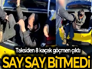 Taksiden 8 kaçak göçmen çıktı