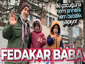 Eşi vefat eden fedakâr baba, üç tekerlekli bisikletiyle çocuklarına bakıyor