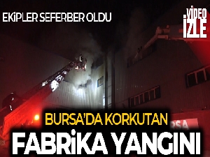 Bursa'da tekstil fabrikasında korkutan yangın