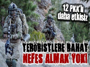 Teröristlere rahat nefes almak yok! 12 PKK'lı daha etkisiz halde