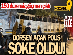 Durdurulan tırın dorsesinde 150 düzensiz göçmen çıktı