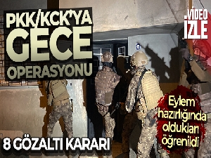 Mersin'de PKK/KCK'ya gece operasyonu: 8 gözaltı kararı