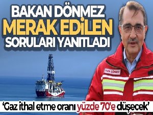 Bakan Dönmez: 'Gaz ithal etme oranı yüzde 70'e düşecek'