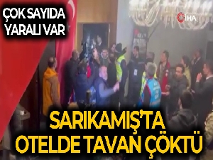Sarıkamış'ta otelde asma tavan çöktü
