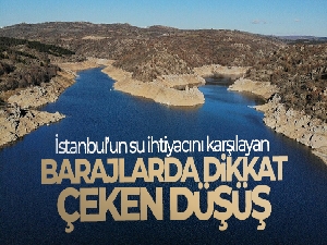 İstanbul'un su ihtiyacını karşılayan barajlarda dikkat çeken düşüş