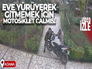 9 suçtan kaydı var: Eve yürüyerek gitmemek için motosiklet çalmış