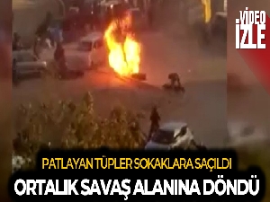 Pakistan'da gaz tüpü patladı, ortalık savaş alanına döndü