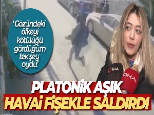 Bayrampaşa'da platonik olduğu kadının arkadaşına havai fişekle saldırdı