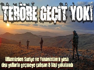 Ülkemizden Suriye ve Yunanistan'a yasa dışı yollarla geçmeye çalışan 8 kişi yakalandı