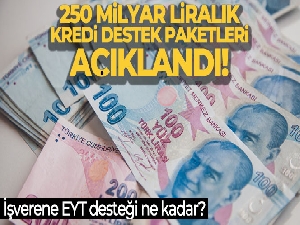 Kredi destek paketleri açıklandı