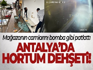 Antalya'da hortum dehşeti kamerada