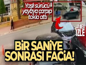 Kadıköy'de korkutan kaza: Yaşlı sürücü, yayaya çarpıp takla attı