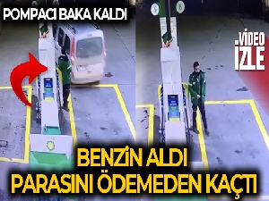 Ataşehir'de aracına yakıt aldı ücretini ödemeden kaçtı