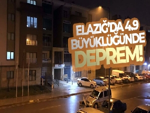 Elazığ'da 4.9 büyüklüğünde deprem