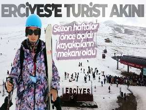 Erciyes'e turist akını