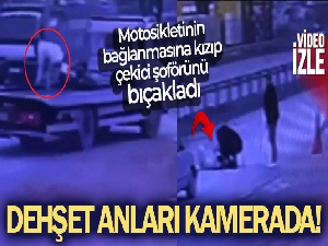 Motosikletinin bağlanmasına kızan kişi, çekici şoförünü bıçakladı