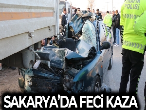 Park halindeki kamyona ok gibi saplandı: 1 ölü, 1 ağır yaralı