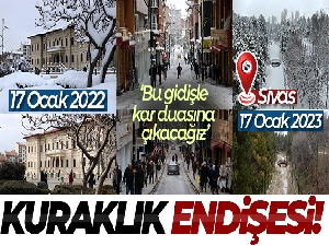 Bir yıl arayla çekilen farklı görüntüler yaşanan kuraklığı gözler önüne serdi