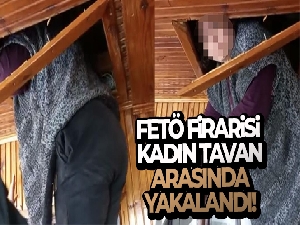 Beyoğlu'nda FETÖ firarisi kadının tavan arasında yakalandığı anlar kamerada