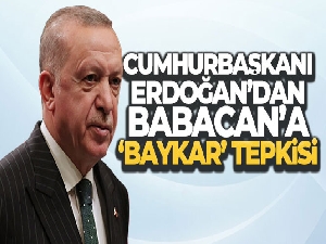 Cumhurbaşkanı Erdoğan'dan Babacan'a 'BAYKAR' tepkisi