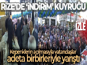 Rize'de 'indirim' kuyruğu