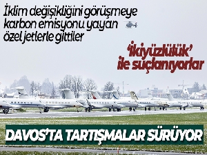 İklim değişikliğini görüşmeye karbon emisyonu yayan özel jetlerle gittiler