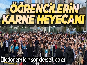 İstanbul'da öğrencilerin karne heyecanı
