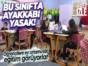 Bu sınıfa ayakkabı ile girilmesi yasak