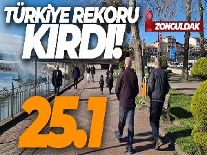 Alaplı 25.1 derecelik sıcaklıkla Türkiye rekoru kırdı
