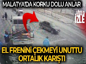 El freni çekilmeyi unutulan araç paniğe neden oldu
