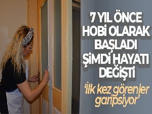 7 yıl önce hobi olarak eline boya fırçası aldı, meslek sahibi oldu